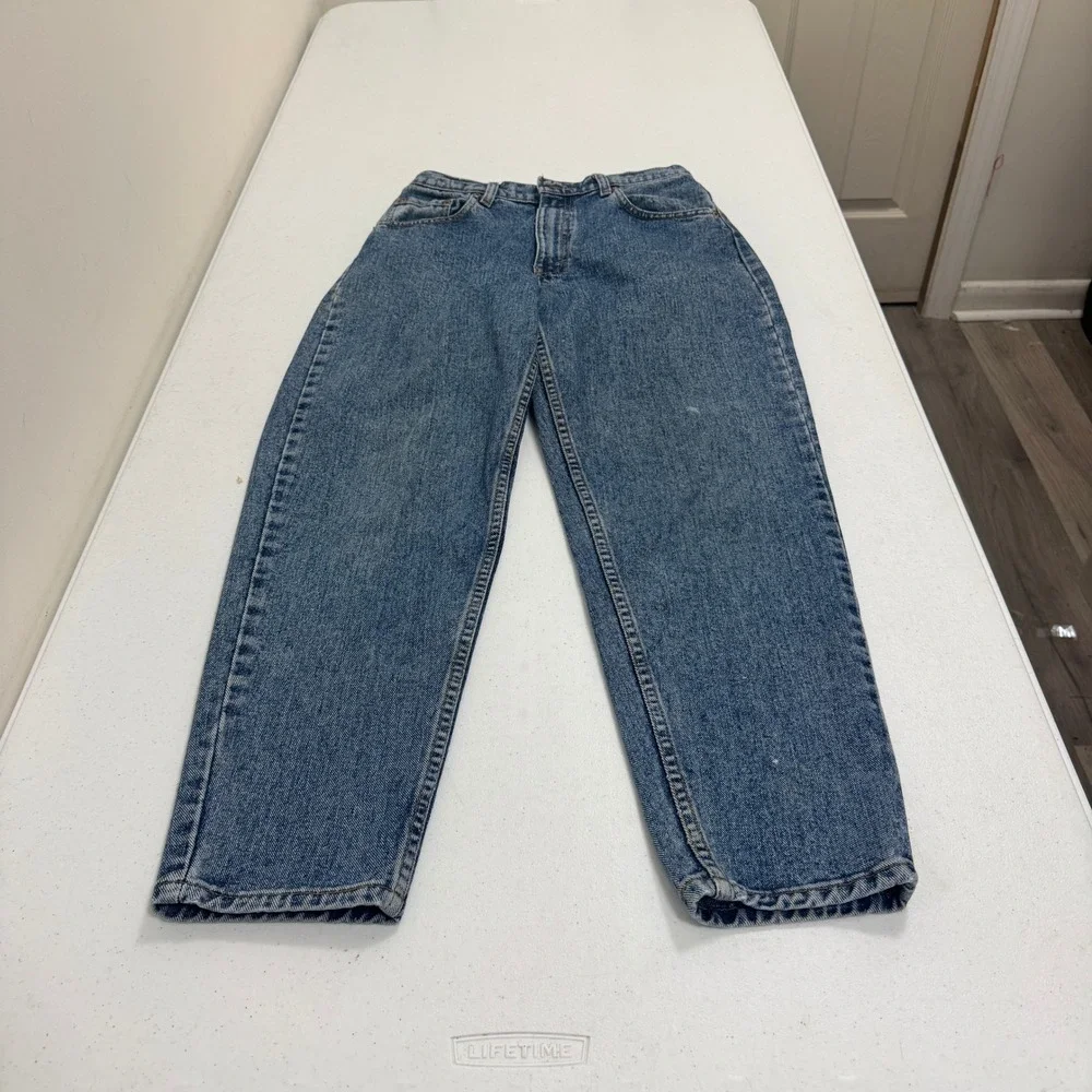 Vintage Levis 550 Tapered Leg Jeans Blue Medium Wash Made in USA W29 L30 Mens